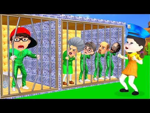 Scary Teacher 3D vs Squid Game 2 Help Miss T and 4 Neighbors Escape Prison 5 Times Challenge