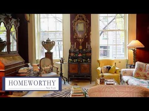 NYC Home Tour | Colorful Traditional Style in a Classic NYC Brownstone