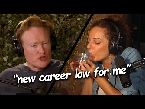 conan o'brien trying to control drunk co-hosts sona and matt for 11 minutes straight