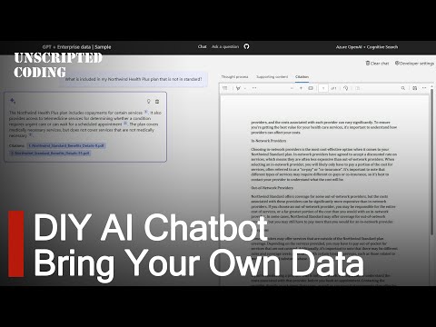 Azure Search OpenAI Demo - DIY Microsoft AI chatbot with bring-your-own-data | Unscripted Coding