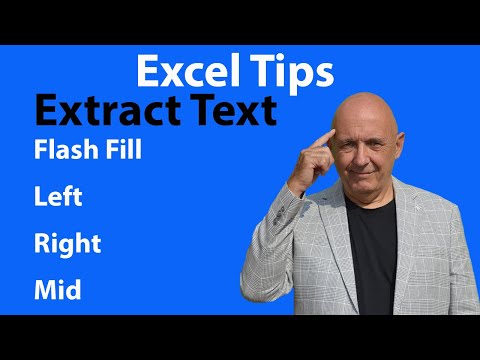 Using Flash Fill and Left, Right, Mid Function to Extract Text