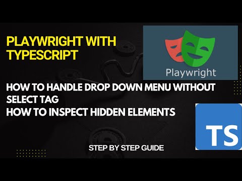 How to Handle Custom Drop down menu in playwright | Without select tag | Handle Hidden Elements