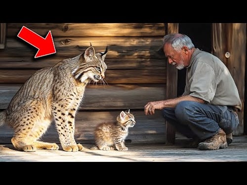 The Mother Bobcat Brought Her Cub to the Man and Began to Cry. Then the Incredible Happened!