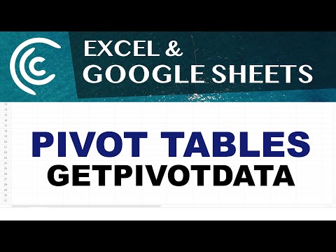 Pivot Table GETPIVOTDATA Function in Excel & Google Sheets