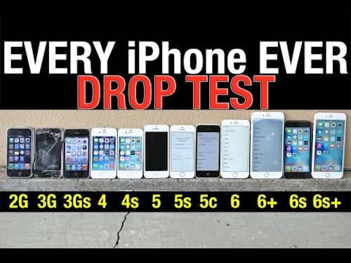 iPhone 6S Plus vs 6S vs 6 Plus vs 6 vs 5S vs 5C vs 5 vs 4S vs 4 vs 3Gs vs 3G vs 2G Drop Test!