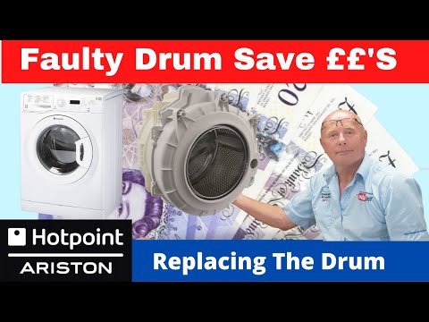How to replace & change a Washing Machine Drum in a Hotpoint Indesit Ariston Whirlpool