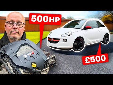 We Put a 500HP VXR V6 Engine in a £500 Vauxhall Adam!