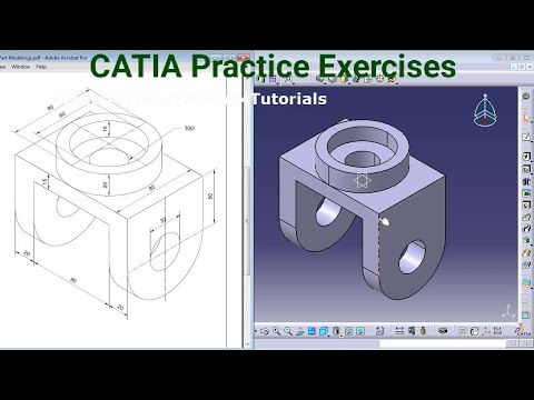 CATIA Training Course Exercises for Beginners - 4 | CATIA V5 Part Design Exercises