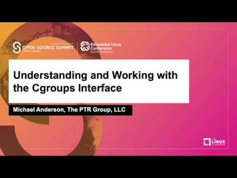 Understanding and Working with the Cgroups Interface - Michael Anderson, The PTR Group, LLC