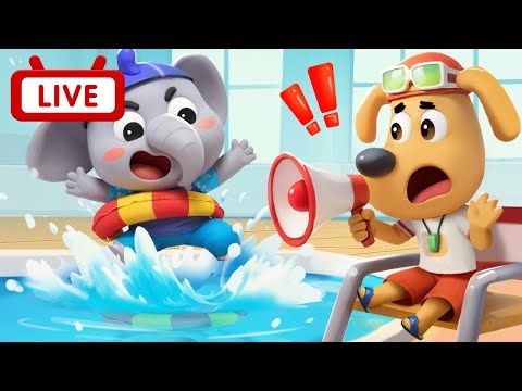 🔴【LIVE】泳池安全 +更多 | Kids Cartoon | 熱門動畫合集 | 安全警長啦咘啦哆 Sheriff Labrador | BabyBus 寶寶巴士