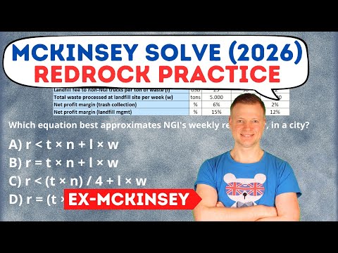 McKinsey SOLVE (2025): Redrock Study Practice | Mock Test Questions 🐻 🐝 🐺