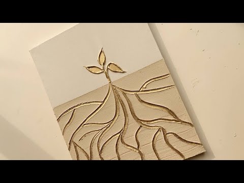 creating stunning roots texture art tutorial | minimal texture wall art | modern texture art