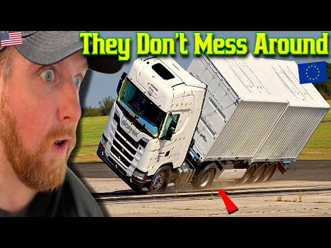 American REacts to Scania & Volvo Extensive Safety Testing