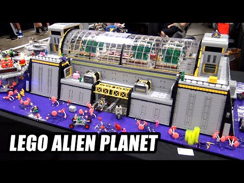 LEGO Alien Planet Base Station & Greenhouse Facility