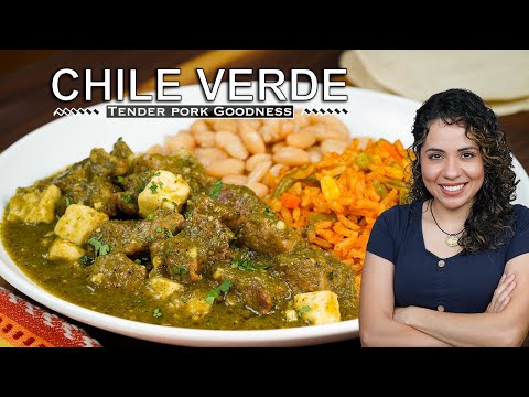 Tender pork in CHILE VERDE STEW | Puerco en salsa verde | Villa Cocina