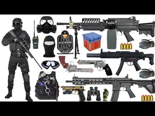 Special Forces Military Toy Gun Set Unboxing!Shotgun, AK47, Machine Gun, Kar98 Sniper Rifle, Beretta