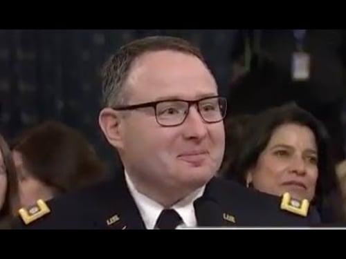 Crowd erupts in applause for Vindman after testifying against Trump