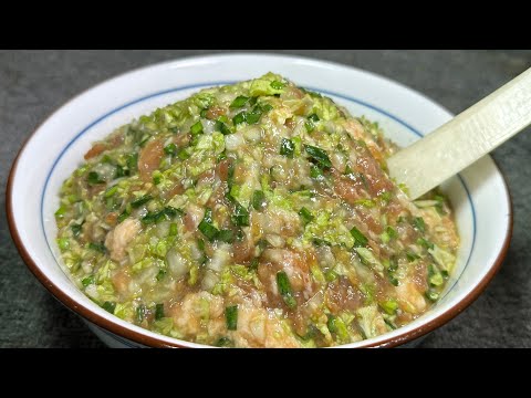 调白菜饺子馅,用盐杀水就错了,教你饺子馆不外传秘方,太香了