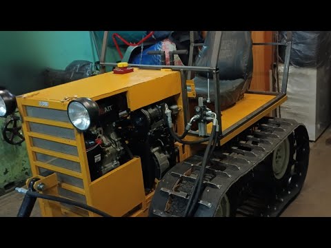 Самодельный гусеничный минитрактор часть 1.