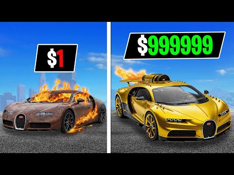 $1 to $1,000,000 Bugatti in GTA!