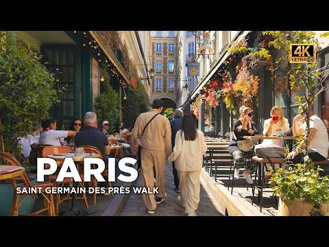 PARIS Walking Tour Walk from the Seine to Saint Germain - 4K 60fps