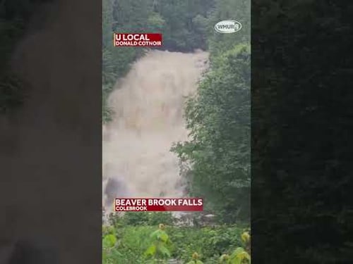 Beaver Brook Falls in Colebrook rages after Beryl's remnants brings flooding rains