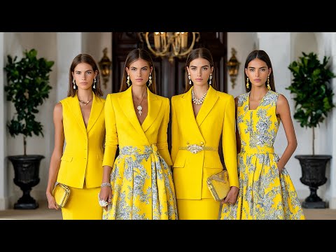 Ralph Lauren Spring Summer 2026 Butter Yellow & Pearl – Light Summer Elegance for Women