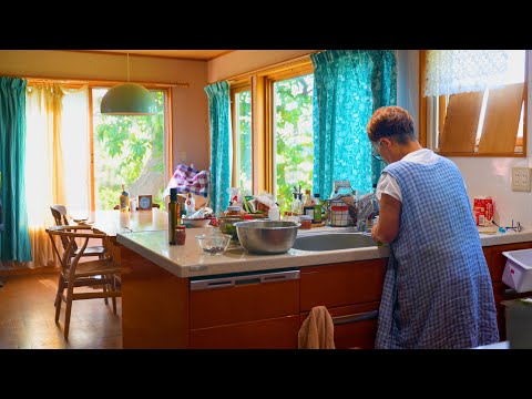 庭の野菜を使ったサラダと絶品パスタ|ドクダミチンキと入浴剤