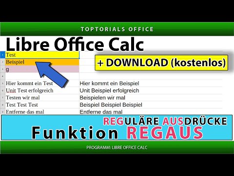 REGAUS | Regular expressions with many examples | LibreOffice Calc