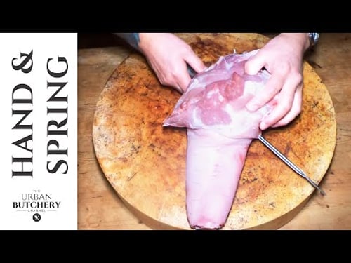 Hand and Spring of Pork Joint Butchery