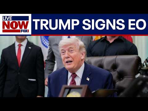Trump signs executive order from White House