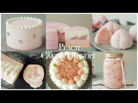 6 Peach Cake & Dessert Recipe | Cheesecake, Tart, Roll cake | Baking Video