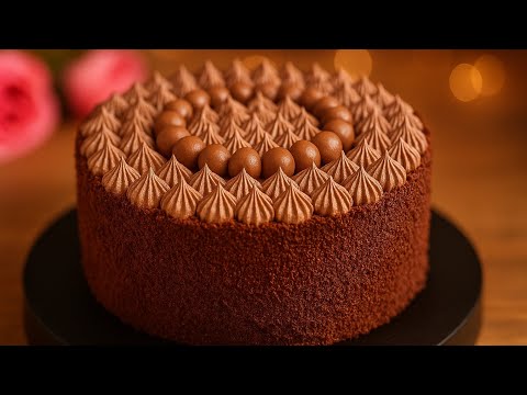 This chocolate cake is simply heavenly! 🍫 Soft, creamy, and irresistible!