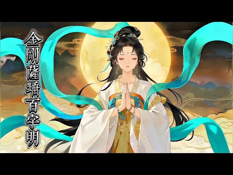 【金剛薩埵百字明咒】(梵文唱誦) 悅耳女聲版・1小時 🎧 最強大懺悔淨業咒 | 消除一切業障 | Vajrasattva 100 Syllable Mantra#金剛薩埵百字明#百字明咒#冥想音樂