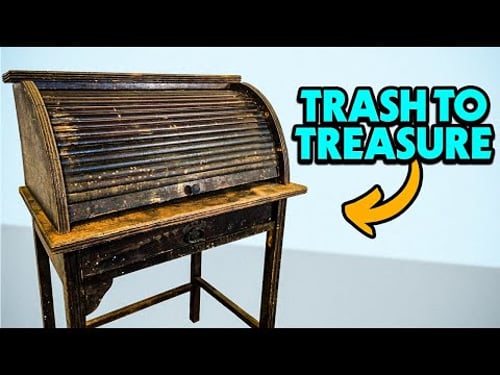 I Restored The Desk That Catfished Me | Furniture Restoration | Giraffe Tools