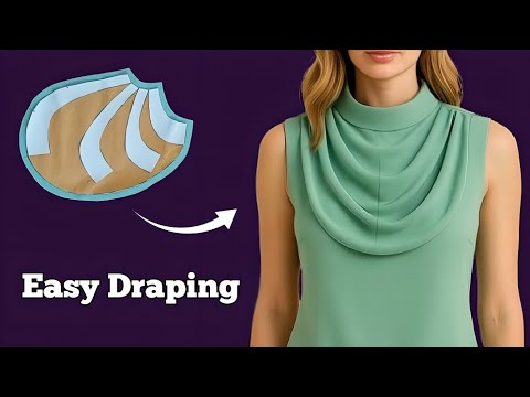 ✅ How to Draft a Draped Neckline | Beginner Friendly Method