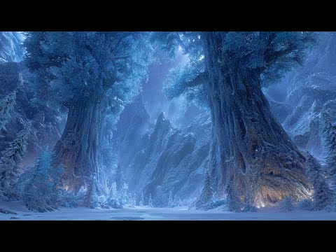 Quiet Snowfall Over Medieval Villages | Peaceful Celtic Music for Deep Sleep