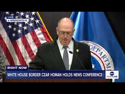 LIVE: White House border czar Tom Homan holds news conference in Minneapolis