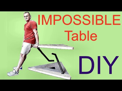 Невозможный (парящий) стол. IMPOSSIBLE TABLE DIY. Мебель в стиле лофт. СВОИМИ РУКАМИ
