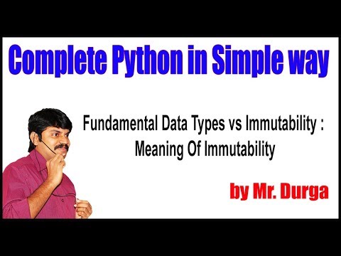 Python Tutorial || Fundamental Data Types vs Immutability : Meaning Of Immutability