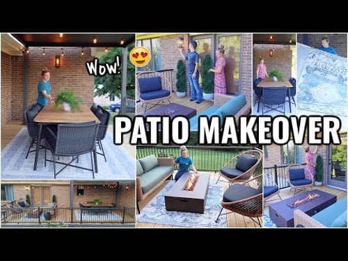 EXTREME PATIO MAKEOVER!!😍 BEFORE & AFTER PATIO TRANSFORMATION | PATIO DECORATE WITH ME 2023