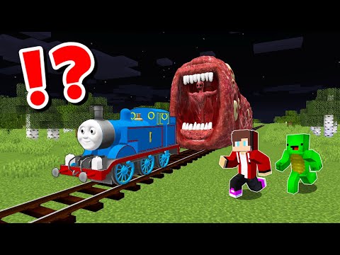 JJ and Mikey in Thomas vs TRAIN EATER CHALLENGE in Minecraft / Maizen Minecraft