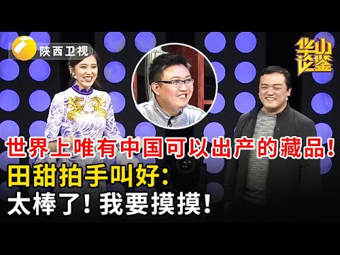 世界上唯有中国可以出产的藏品!田甜拍手叫好:太棒了!我要摸摸!#华山论鉴 #现场 #精彩