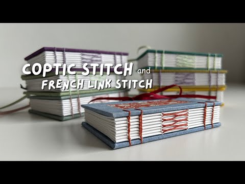 Bind a Sketchbook With Me βΏ Coptic Stitch & French Link Stitch