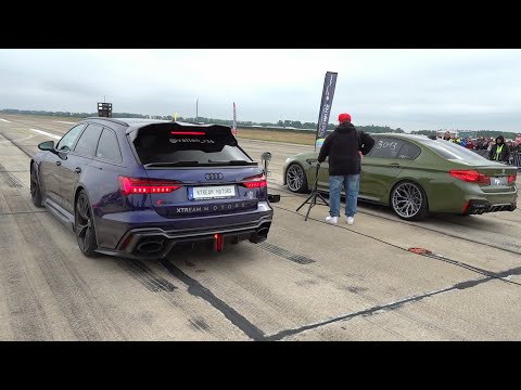 Modified Cars Drag Racing - 1000HP Audi RS6 C8 vs M5 F90 Competition vs Cherokee Trackhawk vs Urus