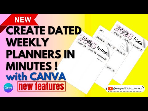 Bulk Create Weekly Planner Pages in Canva with Dates in Minutes Easy to Follow Tutorial