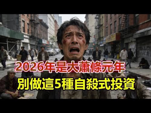 2026年是大蕭條元年?為了家人,千萬別做這5種「自殺式投資」!第1種最常見,很多人已經賠光了!#2026大蕭條 #自殺式投資 #理財 #股市 #經濟 #金融 #投資 #風險 #家庭