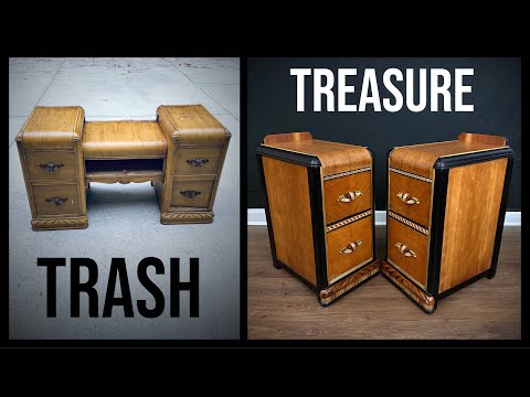 A Painted Furniture MESS. Art Deco Restoration Remake