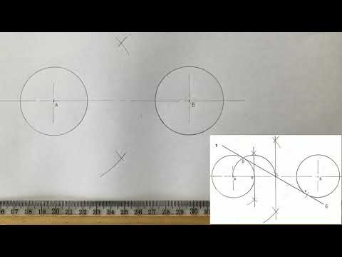 INTERNAL TANGENT to two EQUAL CIRCLES