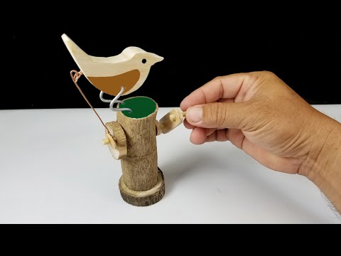 Make a Wooden Sparrow Singing Automata